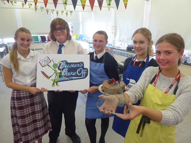 Finalists with Buster's Bake Off winner Carolina Podilla Maier