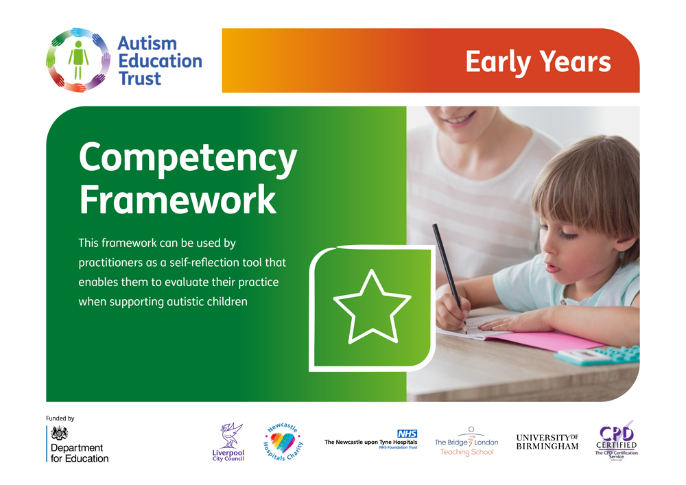 Hyperlinked image which links to the Autism Education Trust Early Years Competency Framework