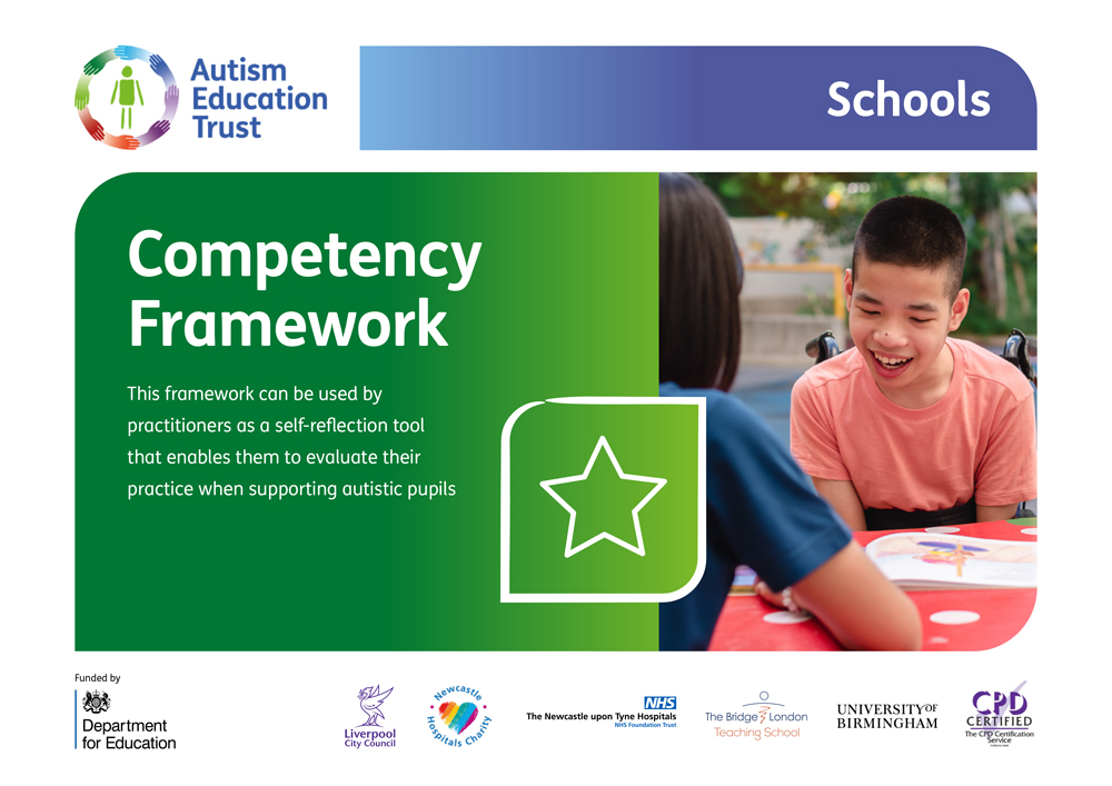 Hyperlinked image which links to the Autism Education Trust Schools Competency Framework